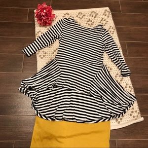 Jade Makenzie striped peplum top